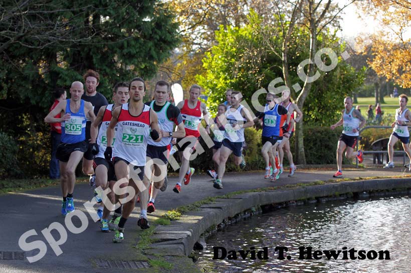 Soon after the start of the Heaton Memorial Road Race.